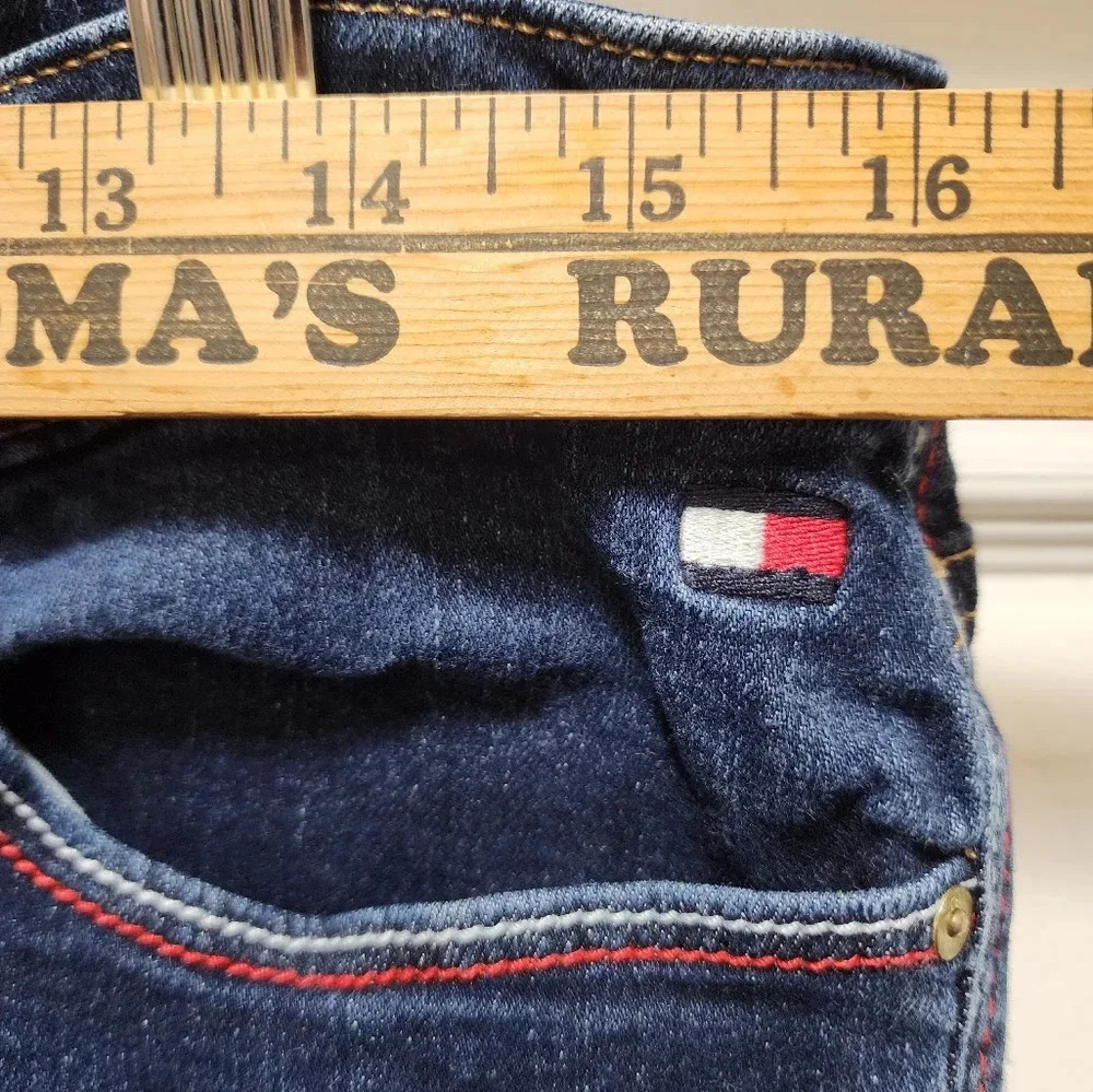 Tommy Hilfiger Jeans Women's 12 Raleigh High Rise Dark Wash Blue - Picture 5 of 12